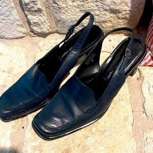 Etienne Aigner Slingback Heels, Blue, Size 8.5 Good condition.